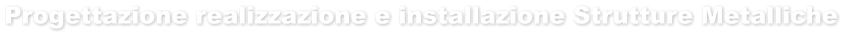 Progettazione realizzazione e installazione Strutture Metalliche